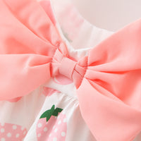 Strawberry Printed Spring Dress With Hat (Baby/Toddler)