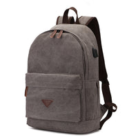 Canvas Backpack With USB
