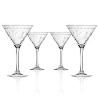 Fleur De Lis Martini Glass 10oz (Set of 4)
