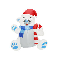 Decoración inflable de la iluminación del oso de la Navidad del perro el 1.2m de la Navidad