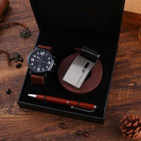 Business Belt Wallet Wrist Watch Pen Gift Box Sets (Mens)