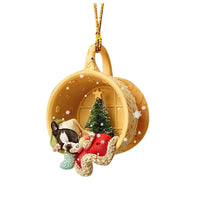 Acrylic Cozy Dog Ornaments