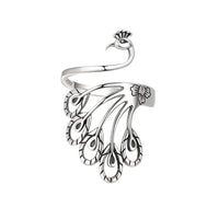 Retro Sterling Silver Peacock Ring