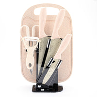Knives With Cutting Board Kitchen Gift Set
