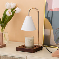 Lampe à cire fondante d'aromathérapie, veilleuse d'ambiance en bois