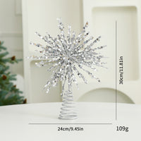 Silver or Gold Sparkling Christmas Tree Topper