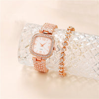 Small Square Rhinestone Watch Bracelet Luxury Gift
