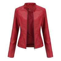 Veste de motard en cuir PU