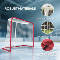 Soccer Goal, All Weather Practice Hockey Soccer Net With Steel Frame, PE Mesh For Backyard, Easy Assembly