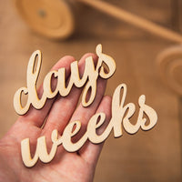 Moon Age Growth Record Wooden Photo Photography Props