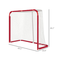 Soccer Goal, All Weather Practice Hockey Soccer Net With Steel Frame, PE Mesh For Backyard, Easy Assembly