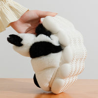 Pantuflas de felpa con cola de panda