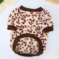 Leopard Print Fuzzy Dog Sweatshirt