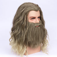 Barba de peluca de seda de temperatura mate de alta calidad Cos de Halloween