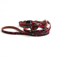 Plaid Christmas Series Pet Collar Dog Collar Leash
