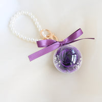 Eternal Rose Wristlet Keychain Car Bag Hanging Ornament Gift