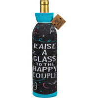 Levanta una copa a la feliz pareja - Calcetín para botella/Bolsa de vino