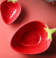 Strawberry Bowl Ceramic Fruit Salad Bowl