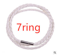 Bracelet tressé en cuir véritable, perles en acier inoxydable personnalisées, bracelet à breloques avec nom