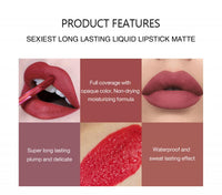 Non-sticky Matte Liquid Lipstick Set