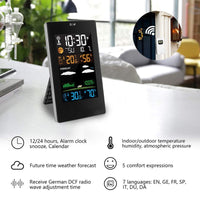 Hanging radio wave weather forecast clock
