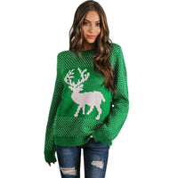 Reindeer Pullover Knitted Sweater