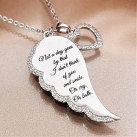 Angel Wing Thoughts of You Love Necklace