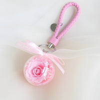 Eternal Rose Wristlet Keychain Car Bag Hanging Ornament Gift