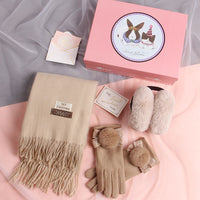 Autumn And Winter Scarf Gloves Two-Piece Gift Box Sets