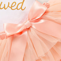 Newborn Baby Girl Outfits Infant Letter Print Romper Tutu Skirt Set