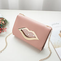 Lips sweet chain chain messenger bag