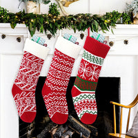 Red And Green Wool Christmas Stockings