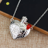 Love Pill Potion Bottle Pendant Necklace