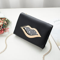 Lips sweet chain chain messenger bag