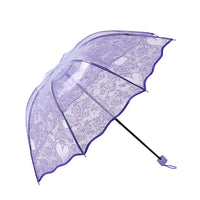 Parapluie pliant en dentelle, super épais, protection de l'environnement