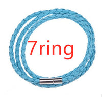 Bracelet tressé en cuir véritable, perles en acier inoxydable personnalisées, bracelet à breloques avec nom
