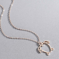Collar de animal, cadena de clavícula femenina, colgante de pingüino, collar de acero inoxidable