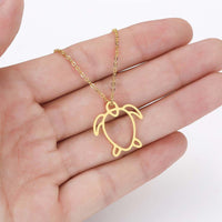 Collar de animal, cadena de clavícula femenina, colgante de pingüino, collar de acero inoxidable
