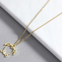 Collar de animal, cadena de clavícula femenina, colgante de pingüino, collar de acero inoxidable