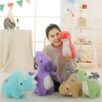 Juguete de peluche de dinosaurio de dibujos animados brillante