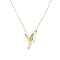 Collar de alas de ángel con diamantes, joyería de moda