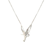 Collar de alas de ángel con diamantes, joyería de moda