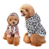 Leopard Printing Hooded Pet Seatshirt