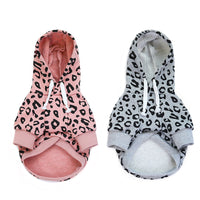 Leopard Printing Hooded Pet Seatshirt