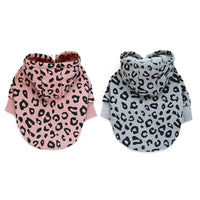 Leopard Printing Hooded Pet Seatshirt
