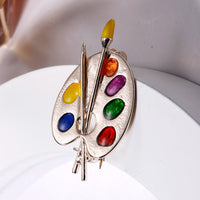 Colorful Oil Palette Brooch