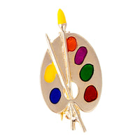 Colorful Oil Palette Brooch