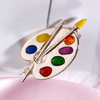 Colorful Oil Palette Brooch
