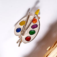 Colorful Oil Palette Brooch