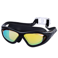 Lunettes de natation à grande monture, plates, étanches et Anti-buée, pour course de plongée, unisexe